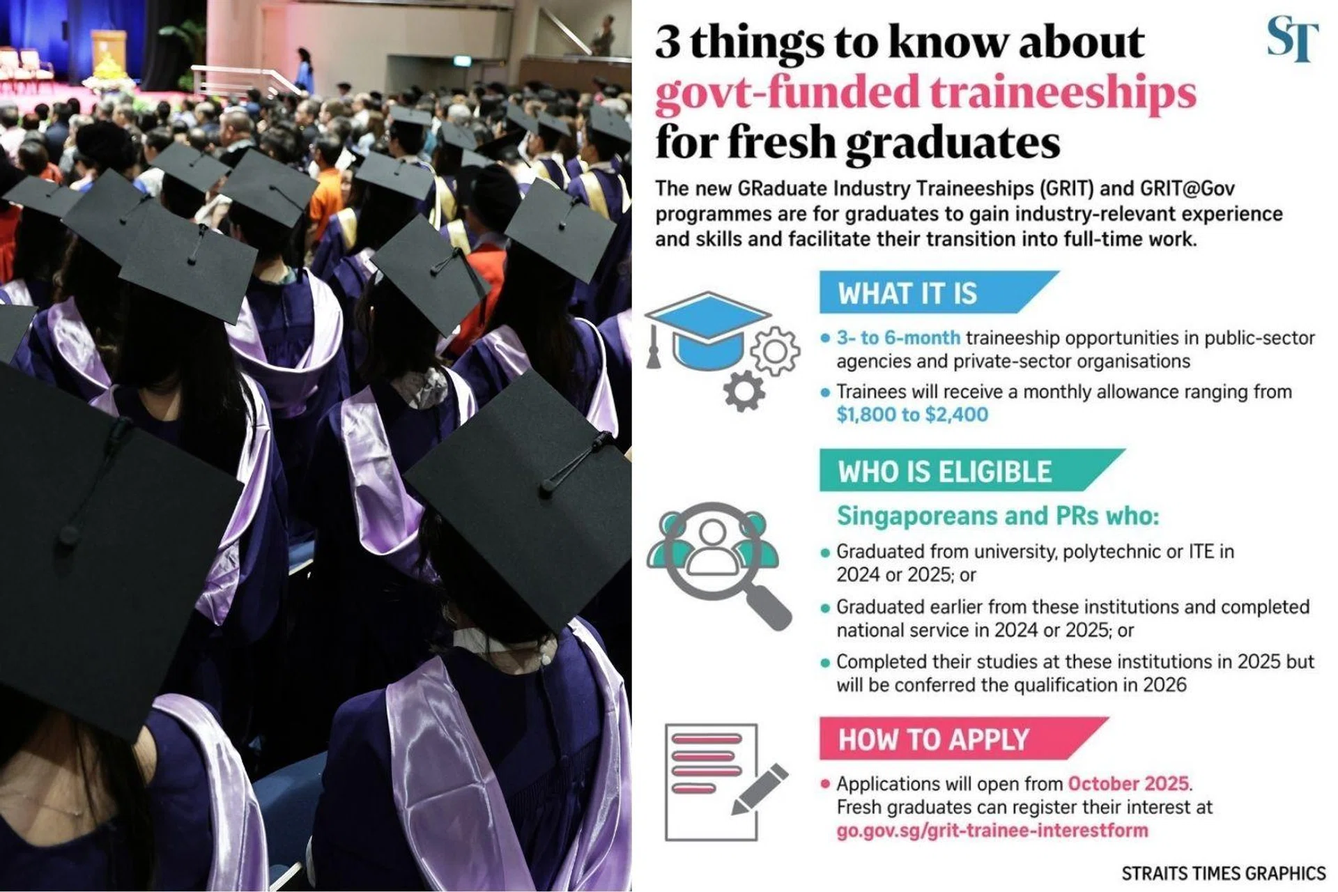 Applications for traineeships will begin in October.