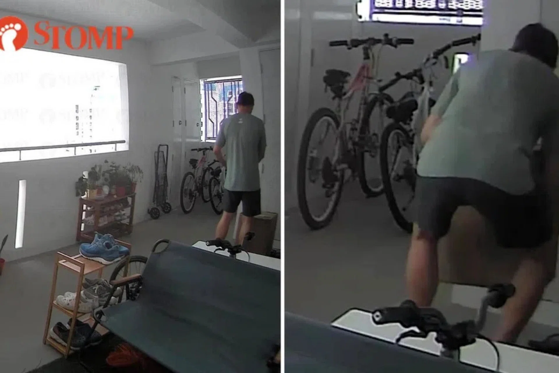 CCTV footage showed the man apparently behaving suspiciously. 
