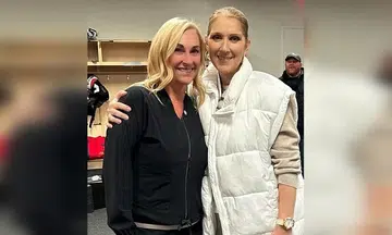 Singer Celine Dion makes first public appearance in almost four years