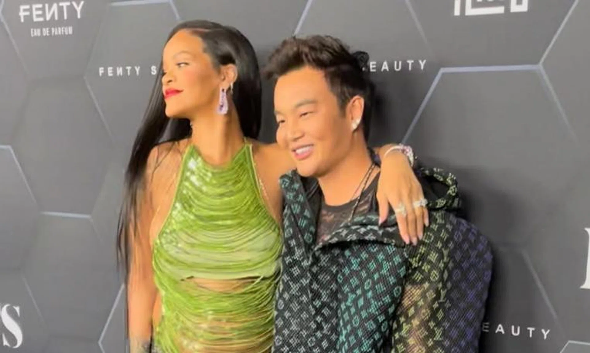 Bling Empire's Kane Lim with pop star Rihanna.