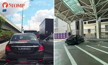 Inconsiderate Mercedes-Benz driver gets 'karma' at Woodlands Checkpoint