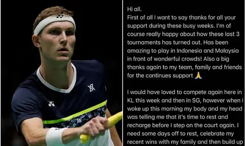 Olympic champion Viktor Axelsen withdraws from Singapore Open