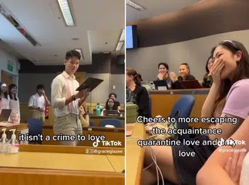 Uni student surprises crush with choir performance during lecture