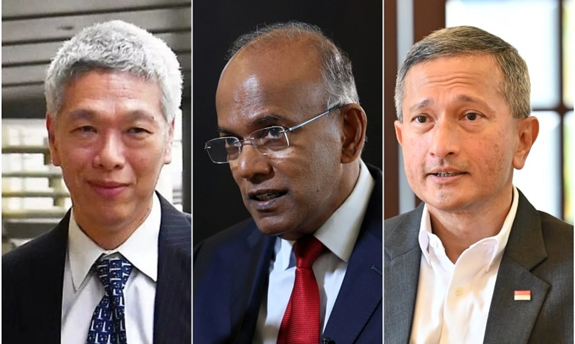 (From left) This comes after Mr Lee Hsien Yang accused ministers K. Shanmugam and Vivian Balakrishnan of getting preferential treatment from the Singapore Land Authority over their rental black-and-white bungalows in Ridout Road.