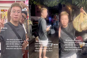 Man flies to Bangkok for 12 hours after friends there invite him for dinner
