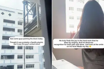 'Continue singing': Resident surprises singing painter with snacks and praise in heartwarming exchange