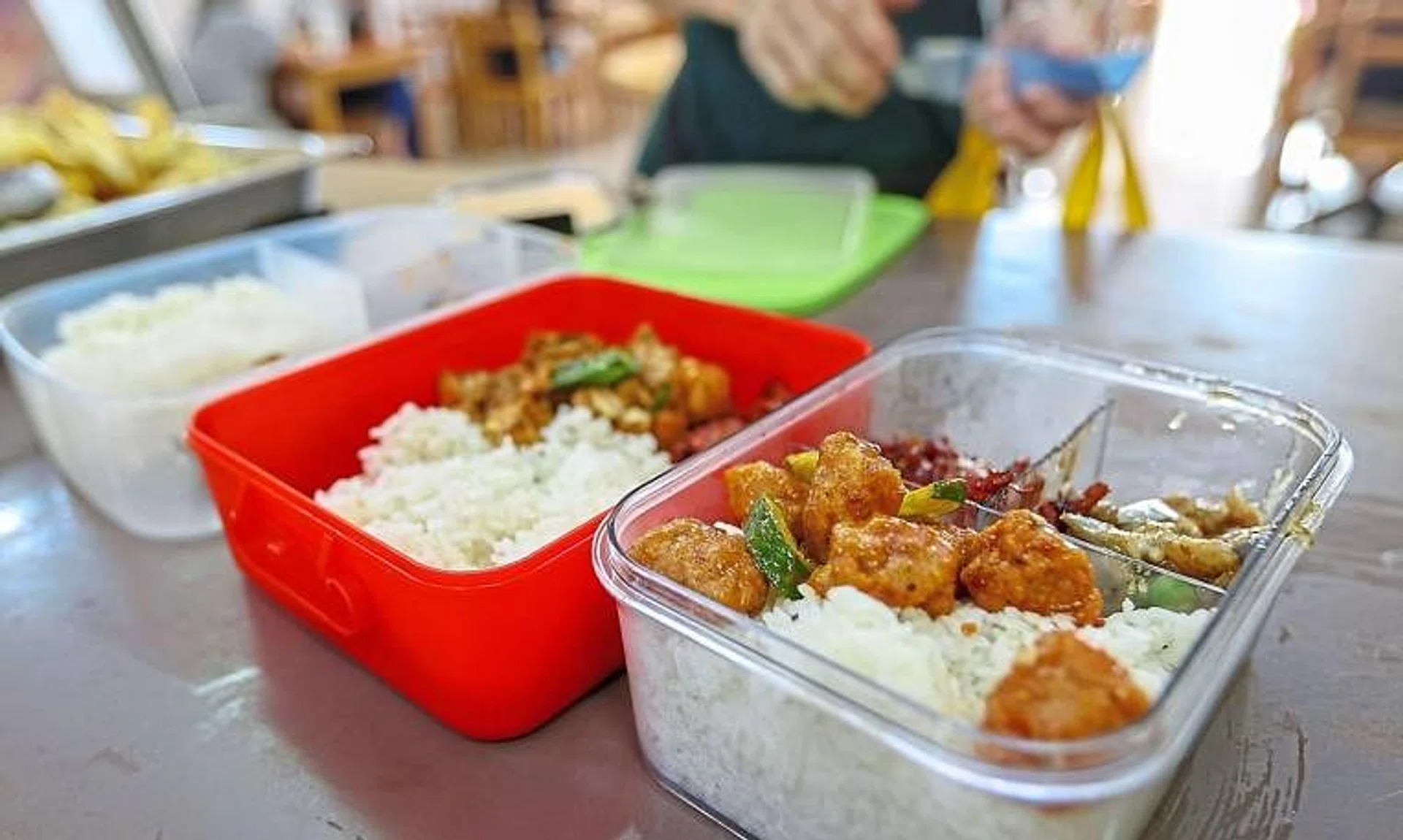 Meals for the lunch crowd at V Fortune Land Vegetarian Cafe in Jalan Ipoh, Kuala Lumpur.  