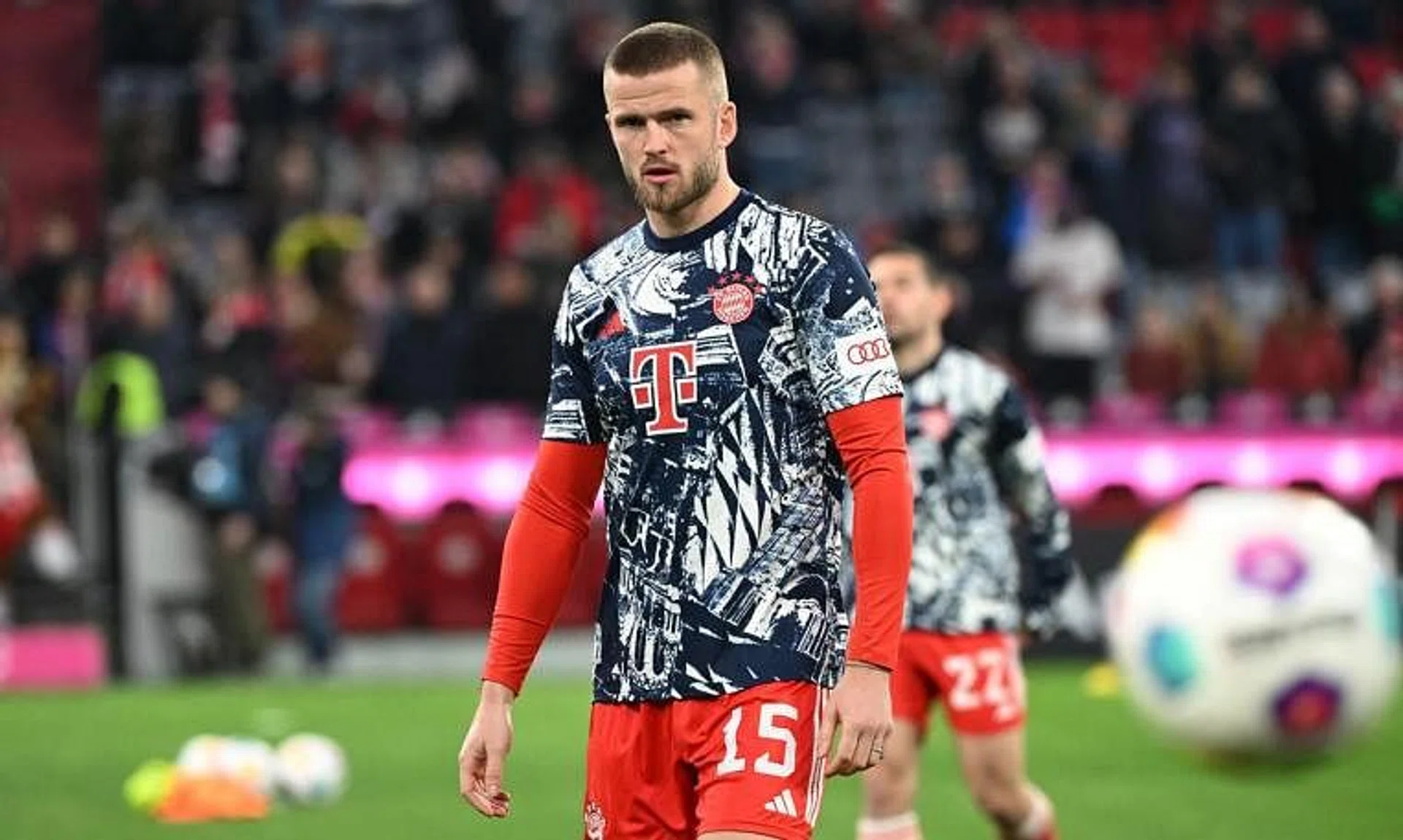 FILE PHOTO: Soccer Football - Bundesliga - Bayern Munich v RB Leipzig - Allianz Arena, Munich, Germany - February 24, 2024 Bayern Munich's Eric Dier during the warm up before the match REUTERS/Angelika Warmuth/File Photo