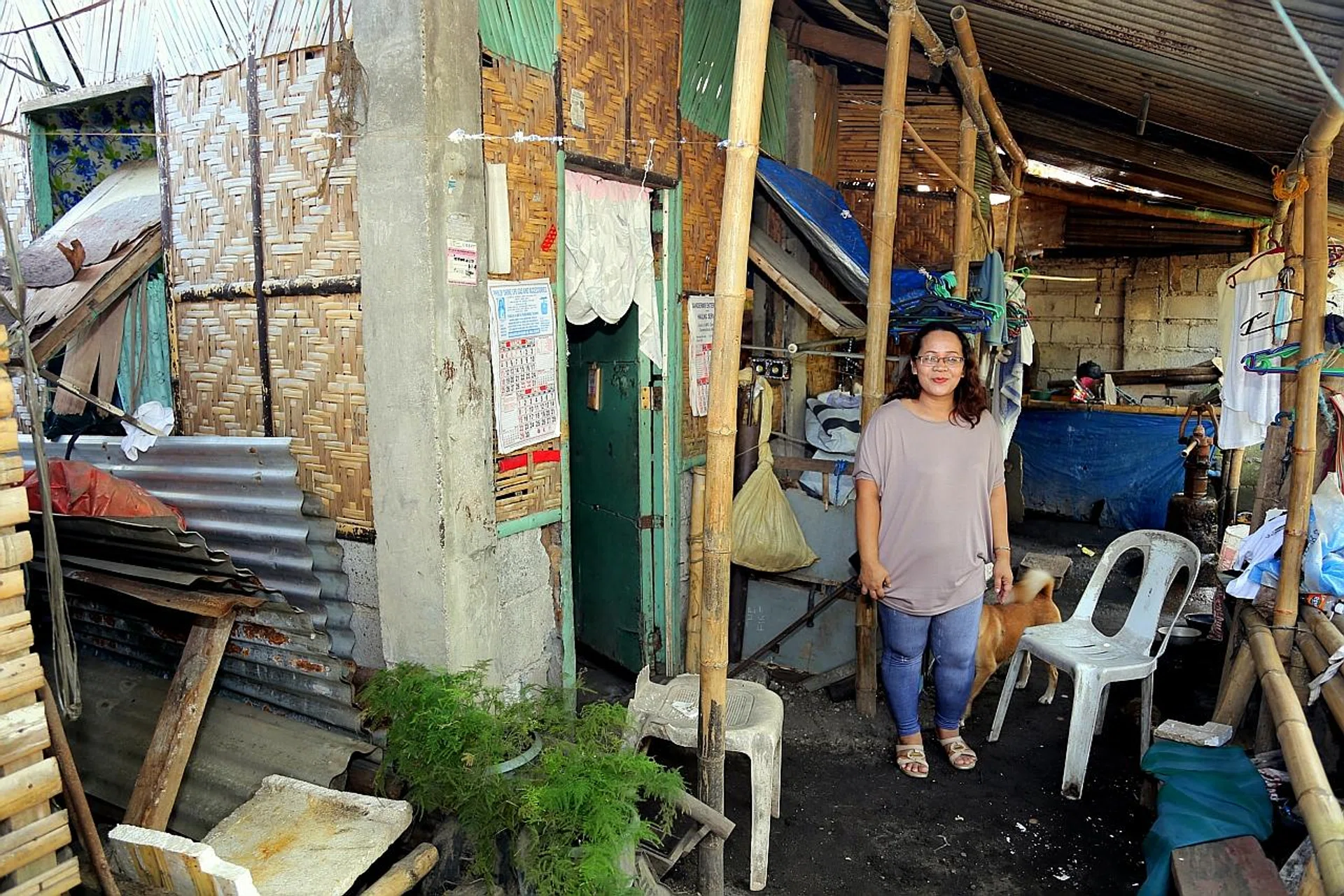 A disaster survivor (above) whose photo Mr Wong Leong Jeam took. 