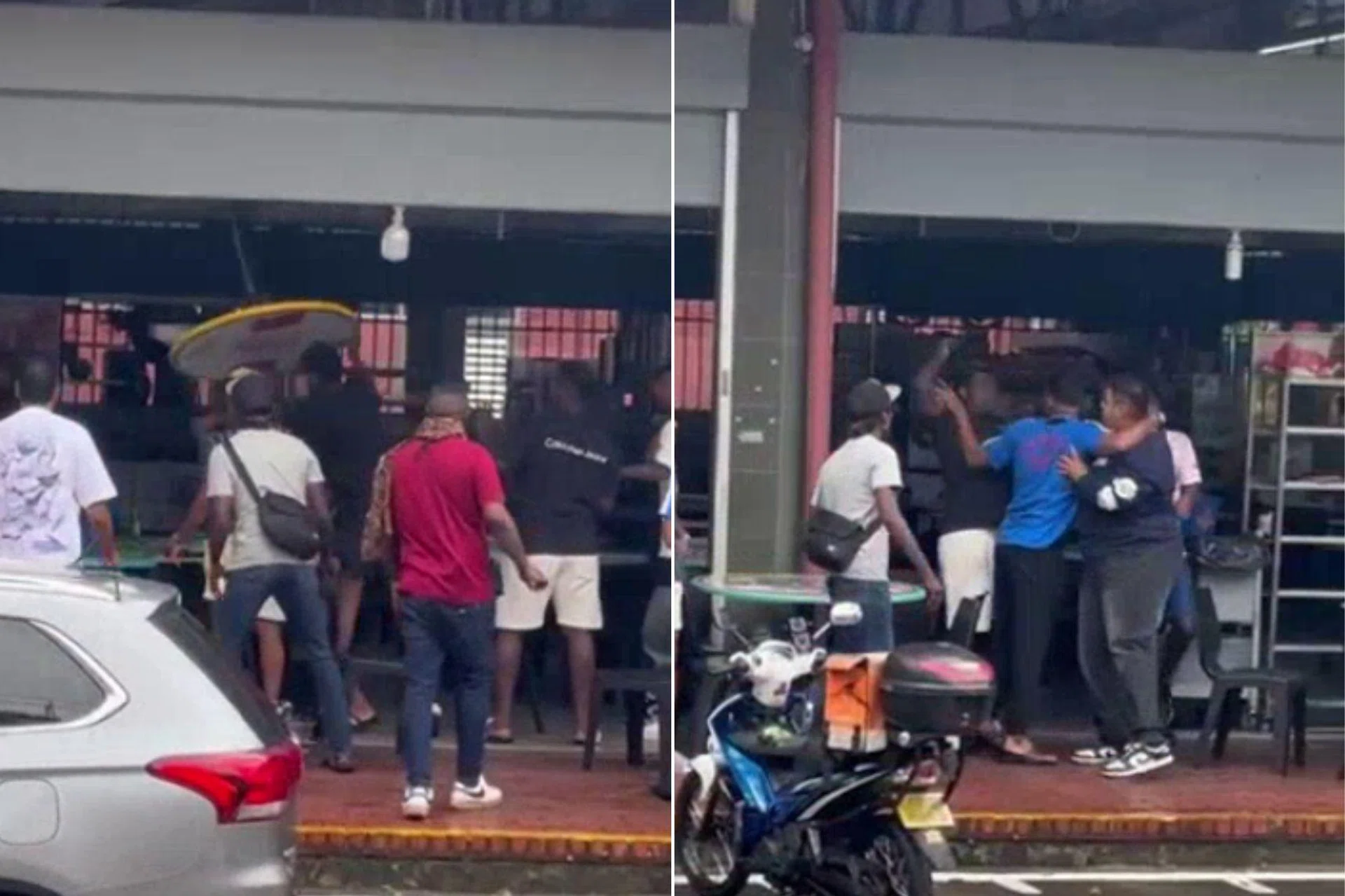 Three men, aged between 21 and 30, were arrested for rioting.
