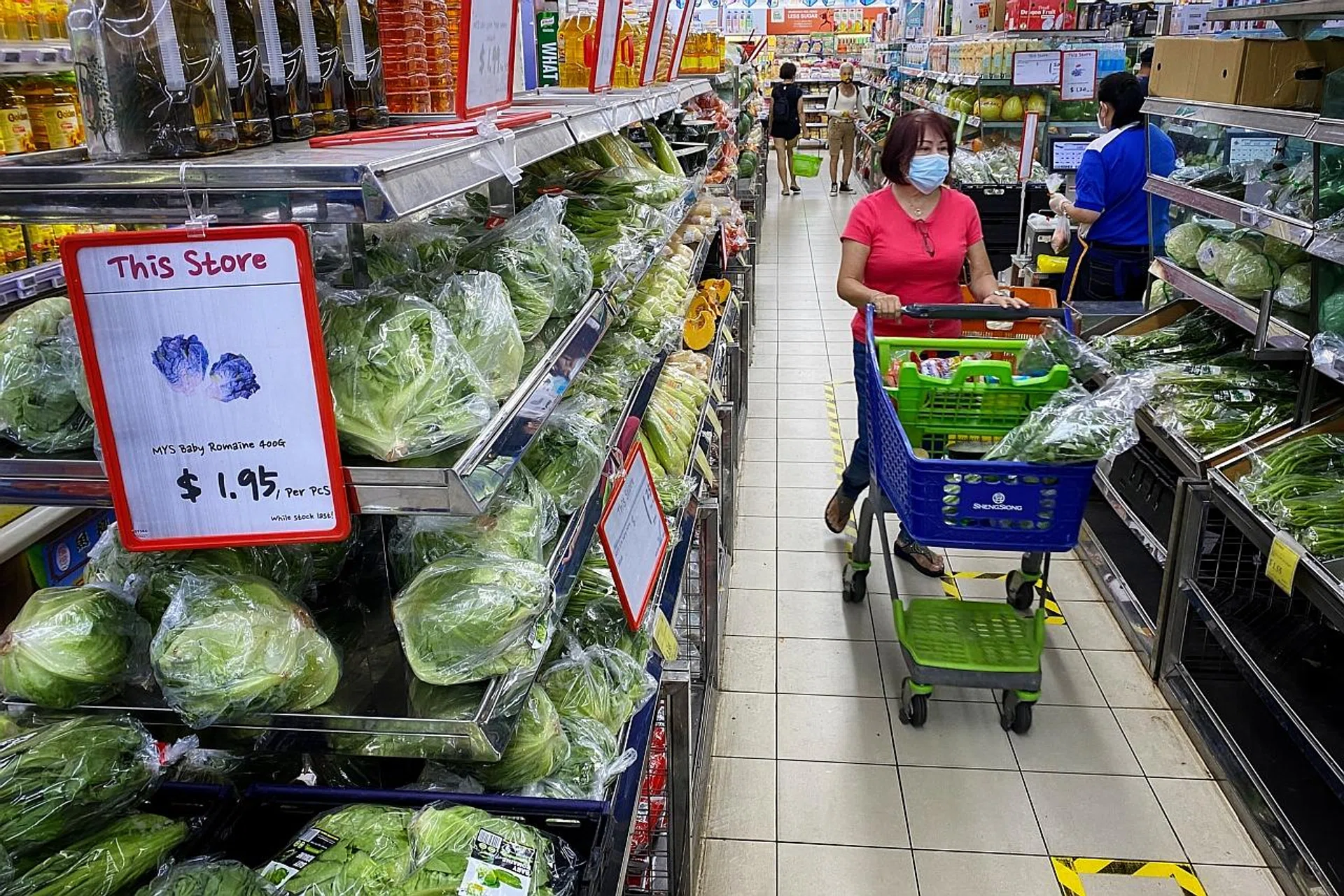 Sheng Siong said it is working hard to ensure that all of its stores remain well stocked with fresh fruits and vegetables. 