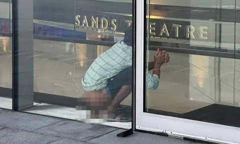 Police investigating case of man seen defecating on floor at MBS entrance