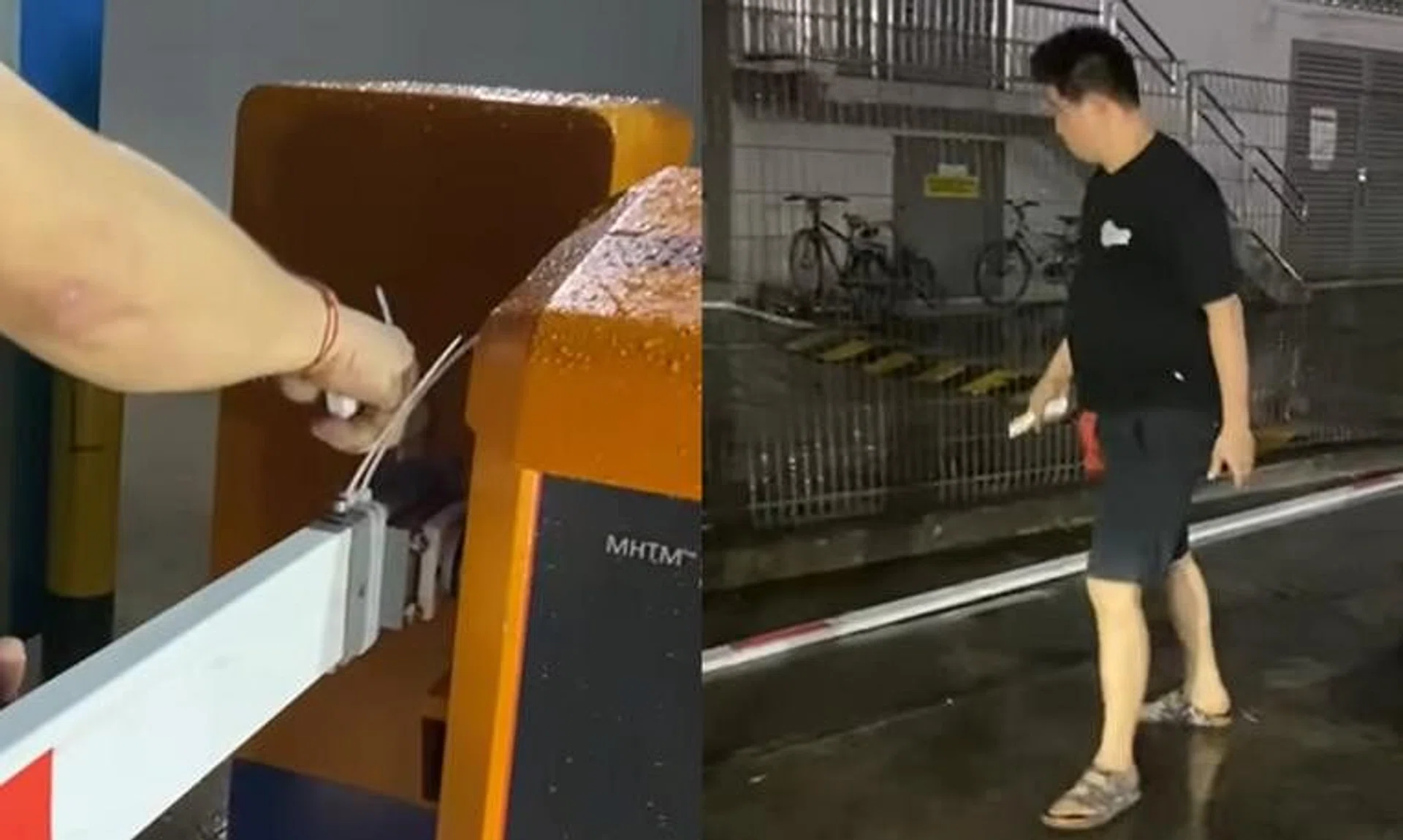 Malaysian Kew Ah Hing is accused of using a penknife to remove four of carpark gantry barrier arms at the West Connect Building in Buroh Street in Pioneer.