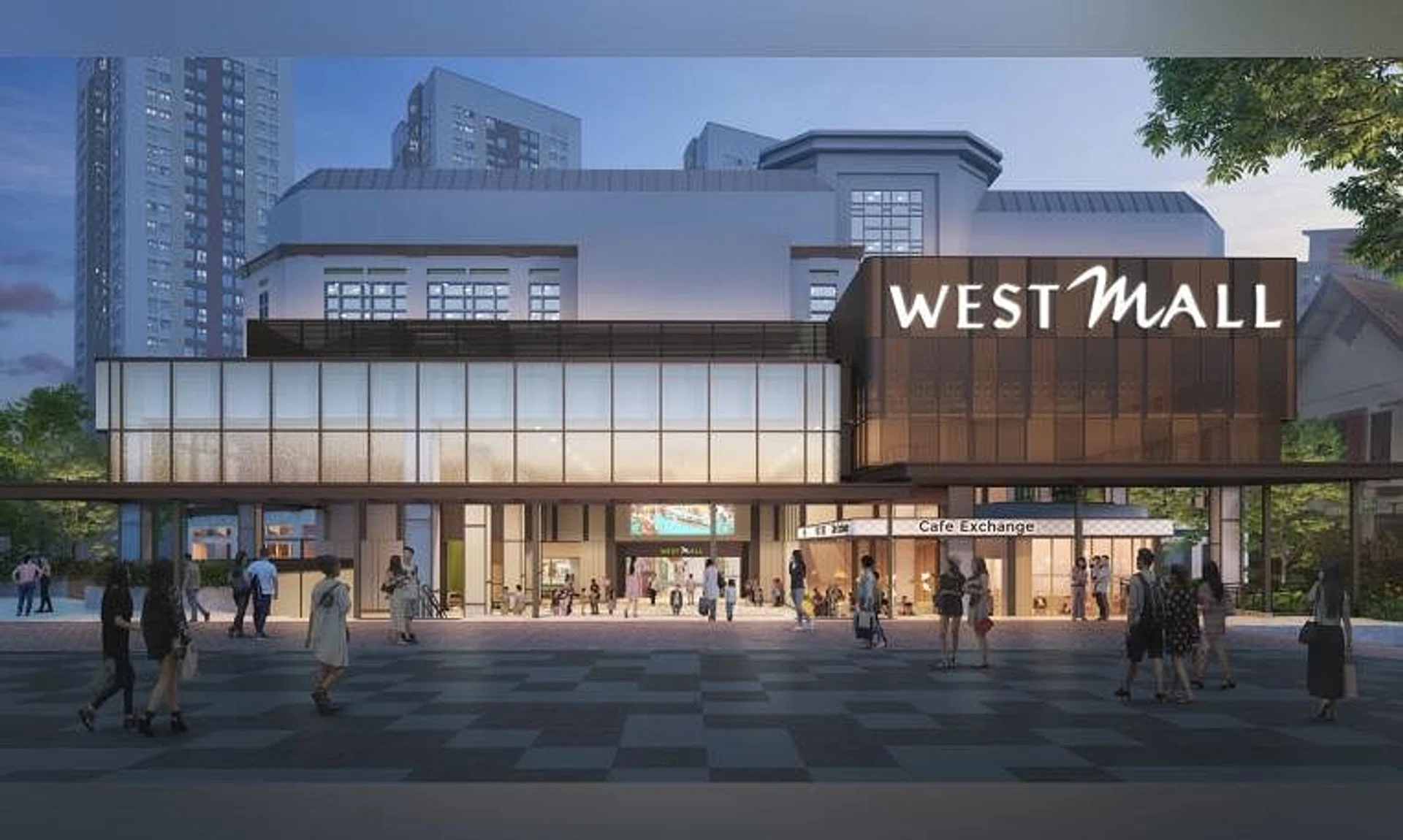 An artist's impression of the refurbished West Mall.
