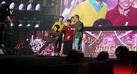 Fan smashes face in clingwrap to meet Big Bang