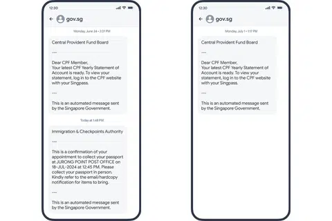 All government agencies to use the same SMS Sender ID