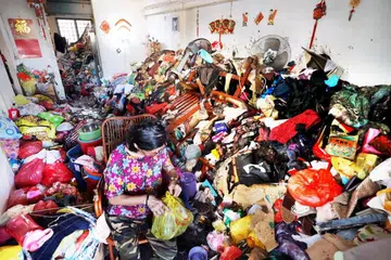 12 rubbish bins filled in cleaning up Whampoa flat