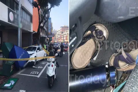 Woman in Taiwan kills motorcyclist after her flip-flop gets caught under accelerator