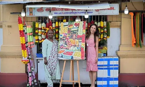 Japanese artist celebrates Singapore's heritage artisans with paint brush