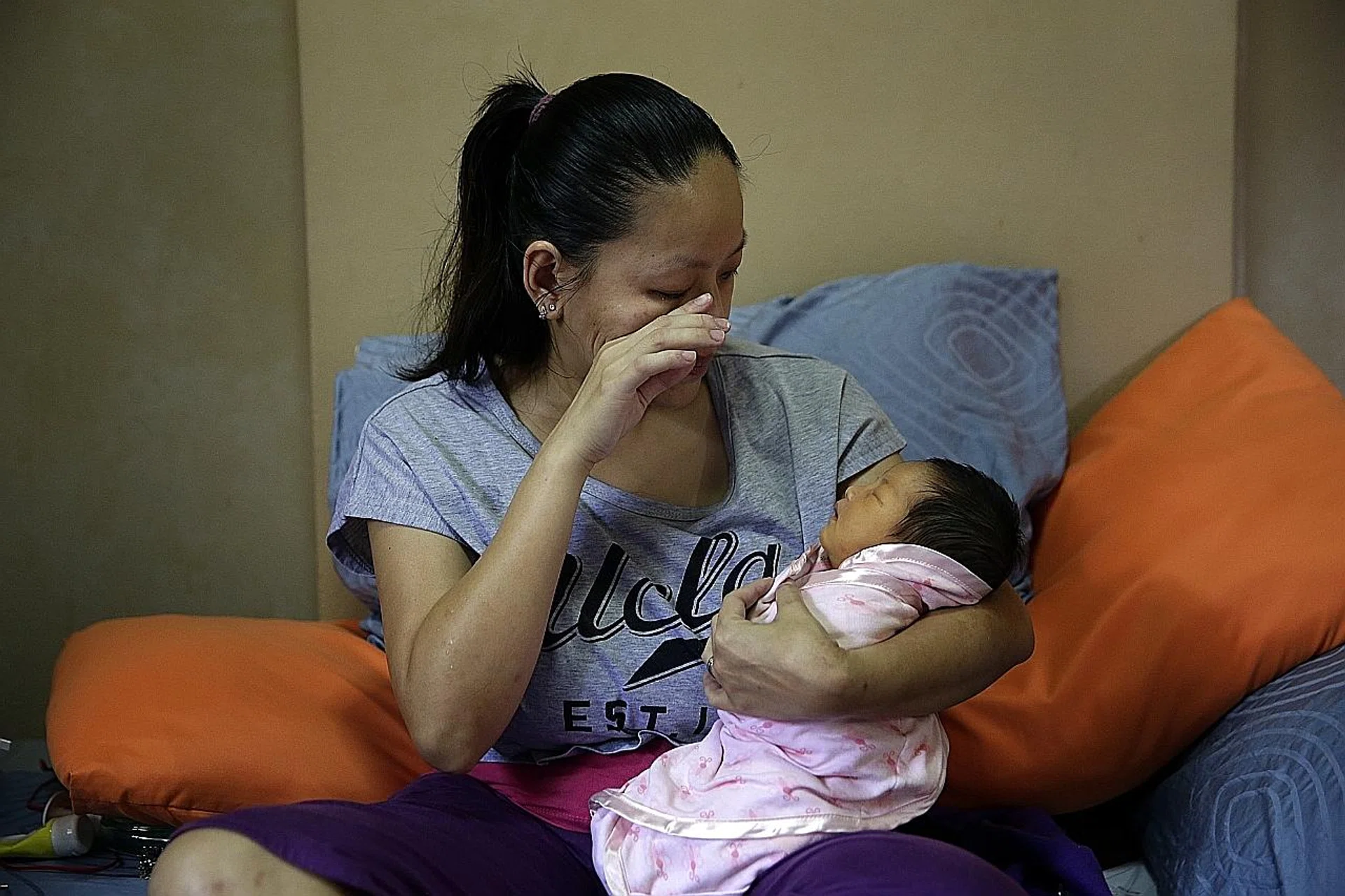 Ms Joycelyn Li with her daughter Jewel.