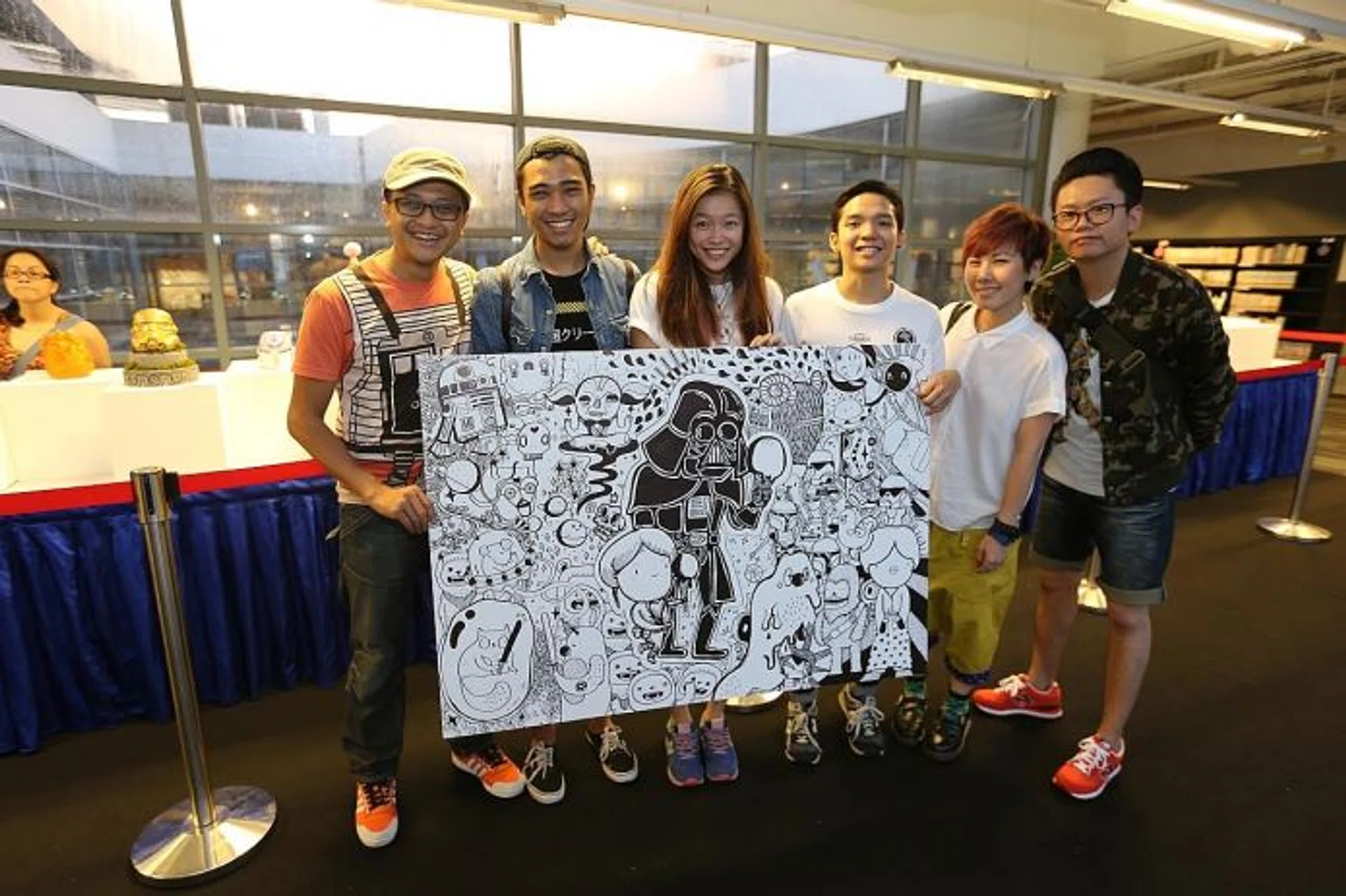MAY THE 4TH BE WITH YOU: Mr Mas Shafreen (far left) of Band of Doodlers at last year's Star Wars Day.