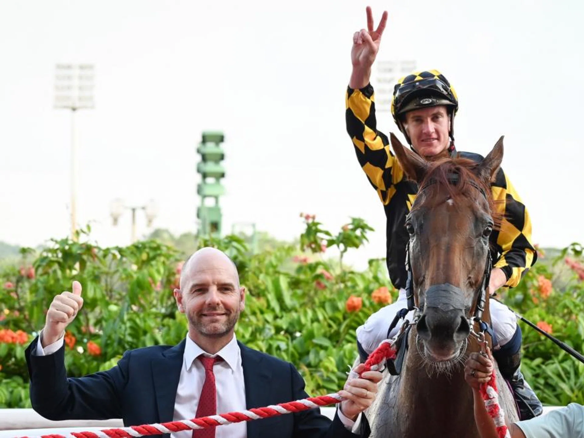Tim Fitzsimmons leading in Golden Monkey after his Group 3 Fortune Bowl (1,400m) win on Feb 11. Winning jockey Chad Schofield will reunite with the top horse in the Group 2 EW Barker Trophy (1,400m) on April 21.