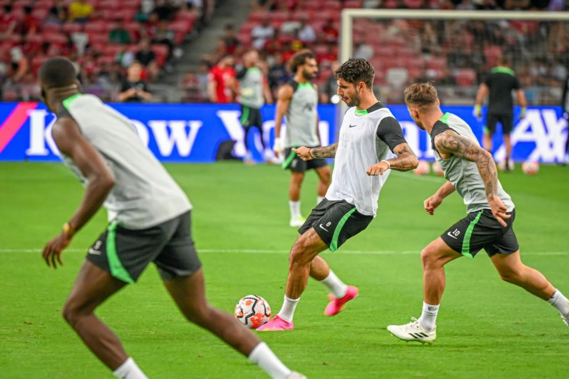 Reds new signing Dominick Szoboszlai in training at the National Stadium on Saturday evening (July 29). 