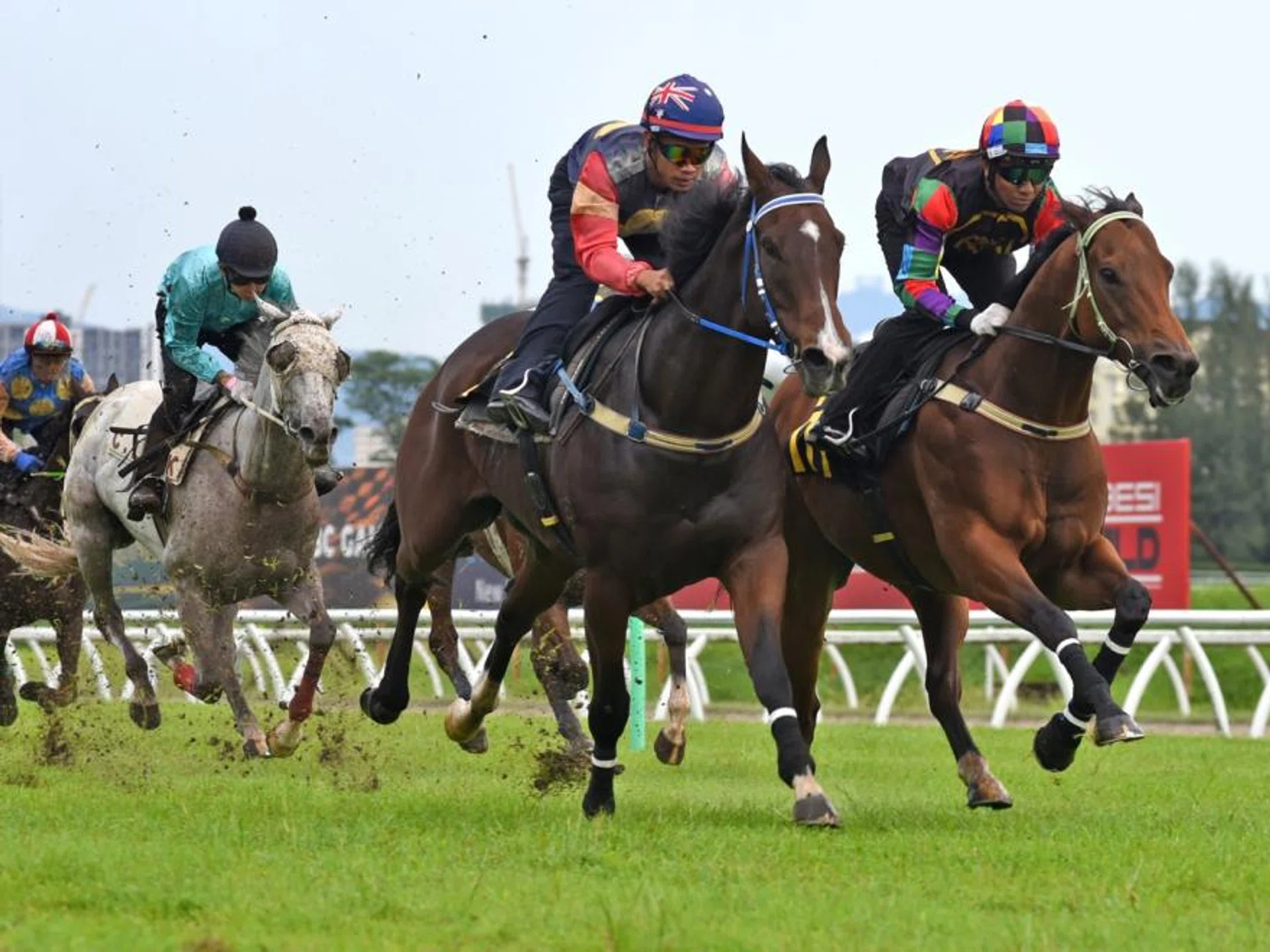 The Richard Lim duo of Songgong Hera (Ruzaini Supien) and Faithful Leader (Mohd Lukman) locking horns in the first barrier trial at Sungai Besi on Dec 10, with the former fighting back on the inside to prevail by a nose.