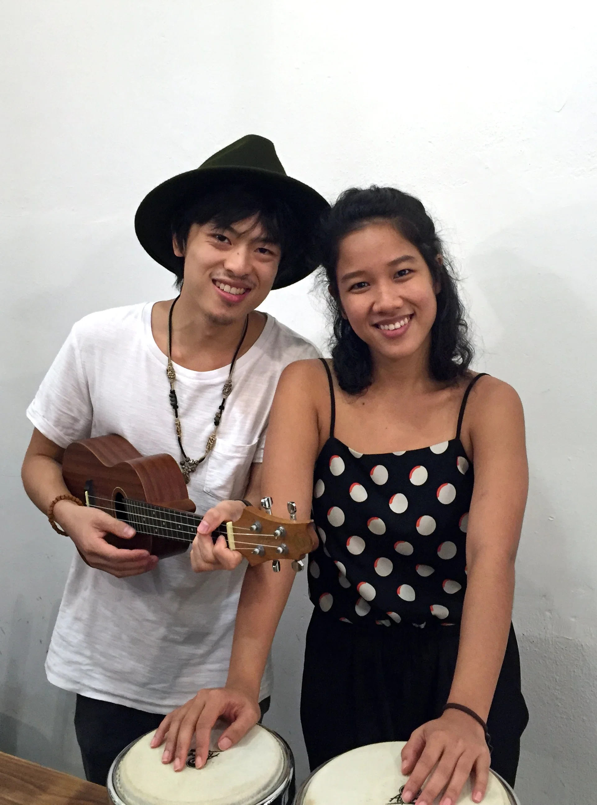 MUSIC LOVERS: Mr Dru Chen and Ms Melyssa Goh form the duo Melodrumatic and will be holding their first charity concert, beCAUSE. The event supports Healthserve, a local non-profit organisation that provides medical care for migrant workers. 