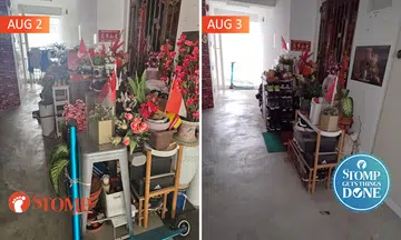 Clutter cleared from Sengkang corridor after resident's feedback
