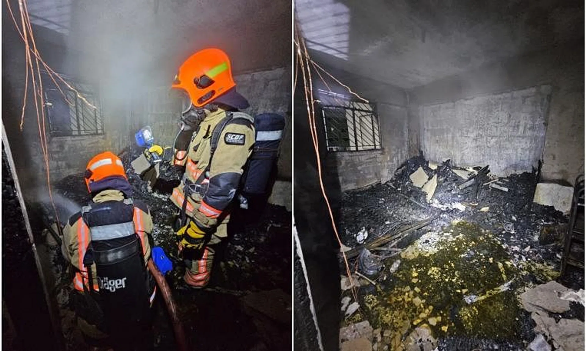The SCDF was alerted to the fire in a seventh floor unit at Block 618 Bedok Reservoir Road at 3.40am on Friday.