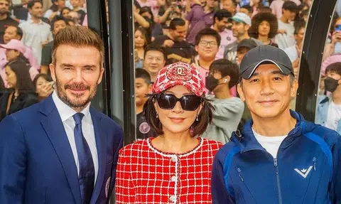 Tony Leung, Carina Lau in the spotlight with David Beckham