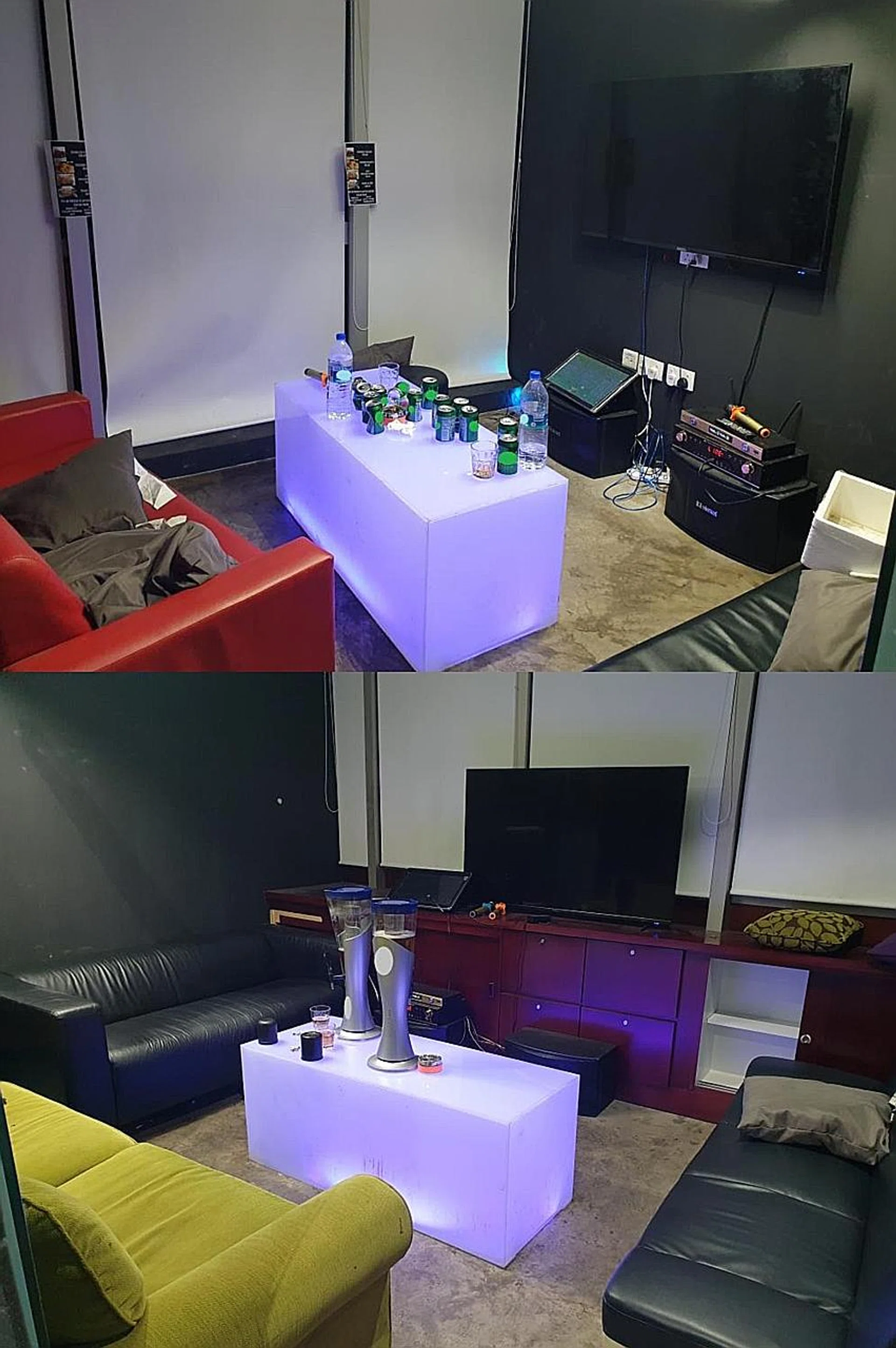 Nine men and six women were allegedly found drinking and singing inside a unit in Kaki Bukit Road on May 7. Public entertainment and liquor were believed to have been supplied without a valid licence.