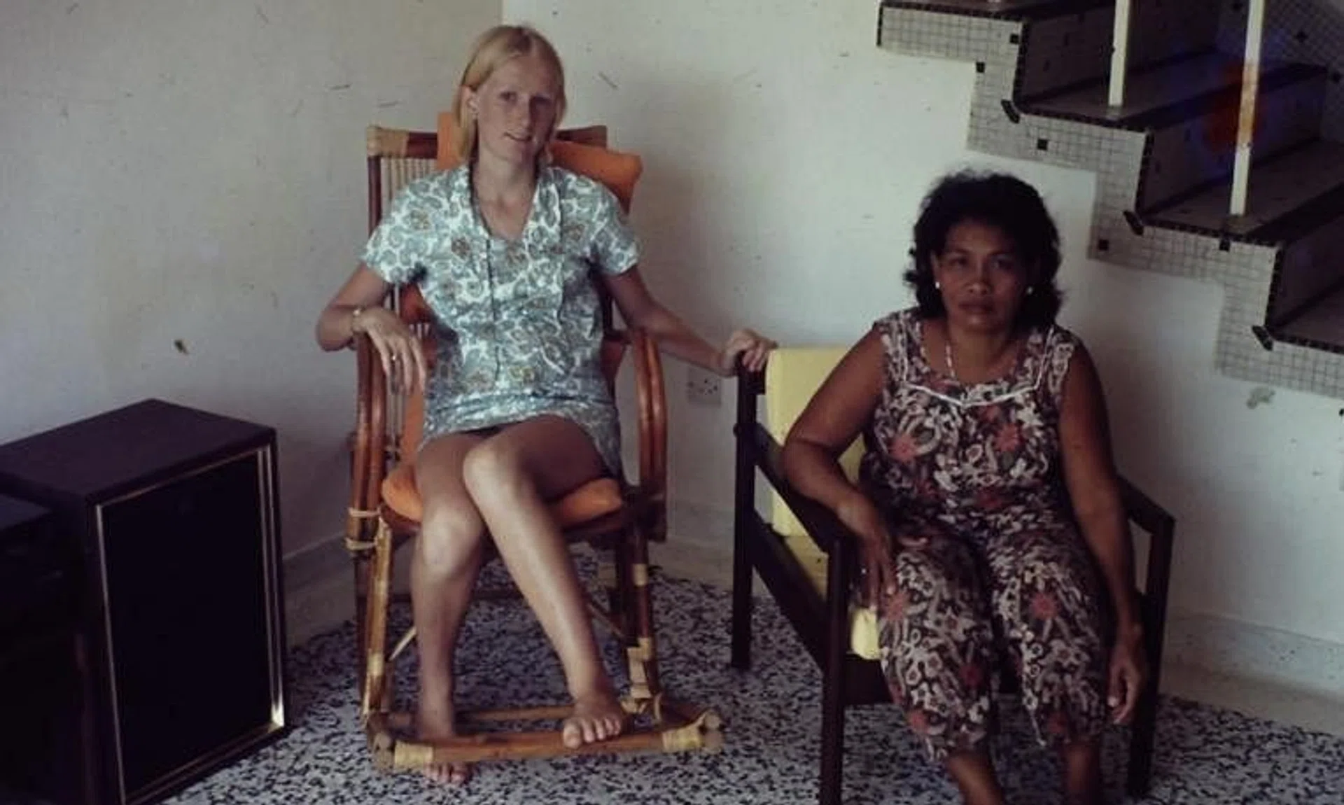 Mrs Laurie Rands (left) with her amah, or housemaid, Mrs Lily Wong in the early 1970s.