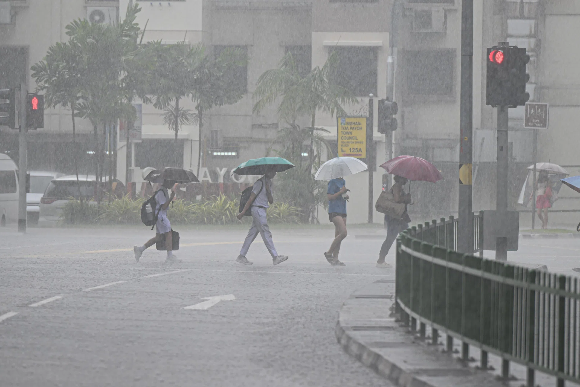 National Water Agency PUB advised the public to avoid the areas due to the risk of flash floods for an hour from 1.15pm on May 5.