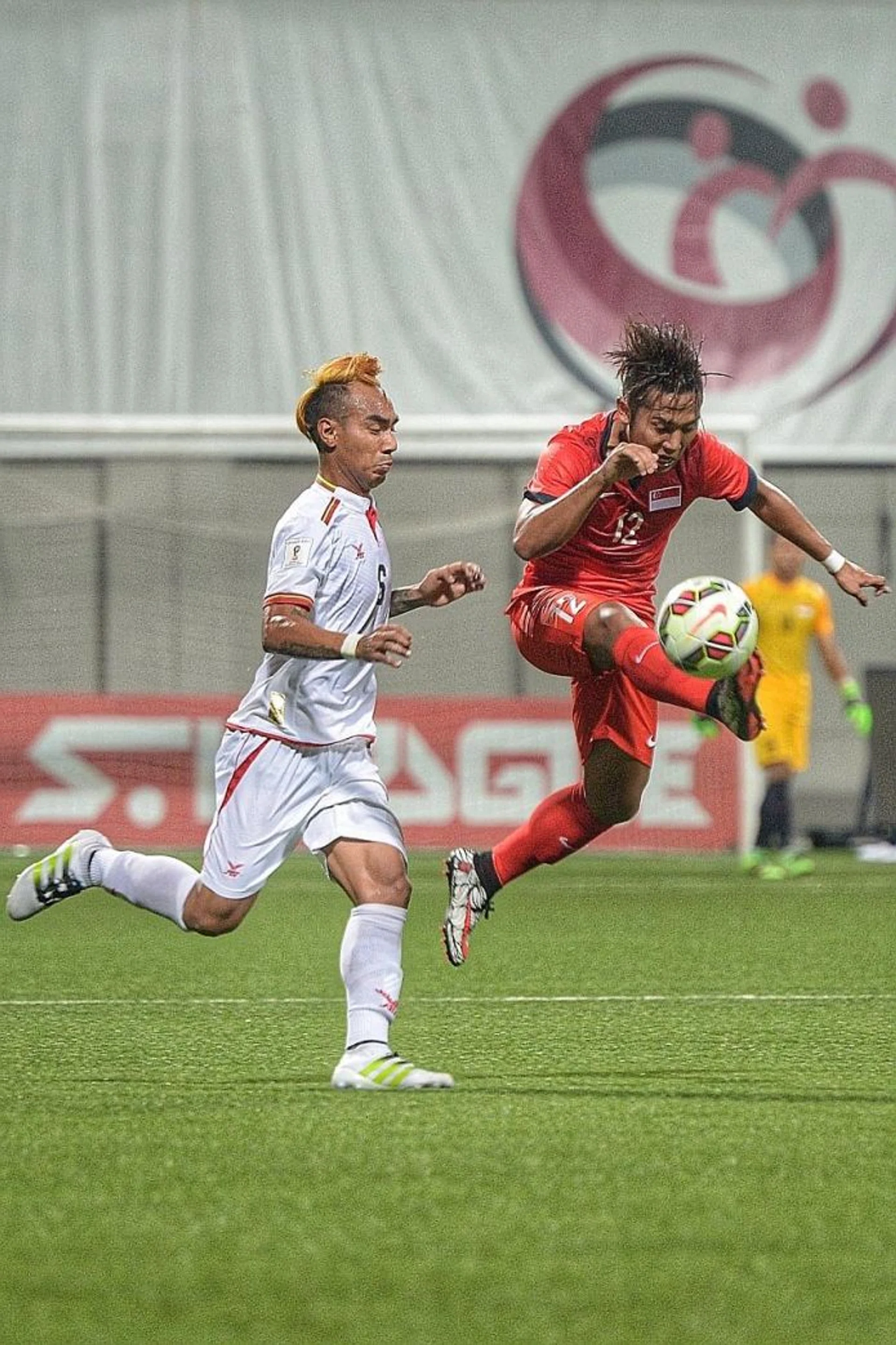 We respect Singapore but we no longer feel inferior to them anymore. — Myanmar skipper Yan Aung Kyaw (above left)