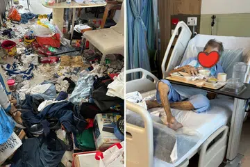 Man rescues elderly friend trapped in cluttered flat