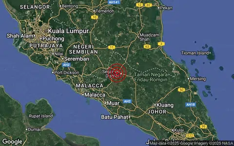 Third mild earthquake in three days hits Segamat in Johor