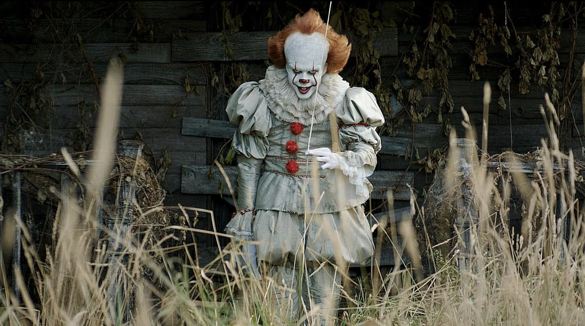Pennywise, played by Bill Skarsgard, in the 2017 movie, It. 