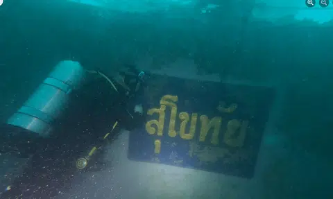 Thai Navy releases first images of sunken warship as divers continue with search