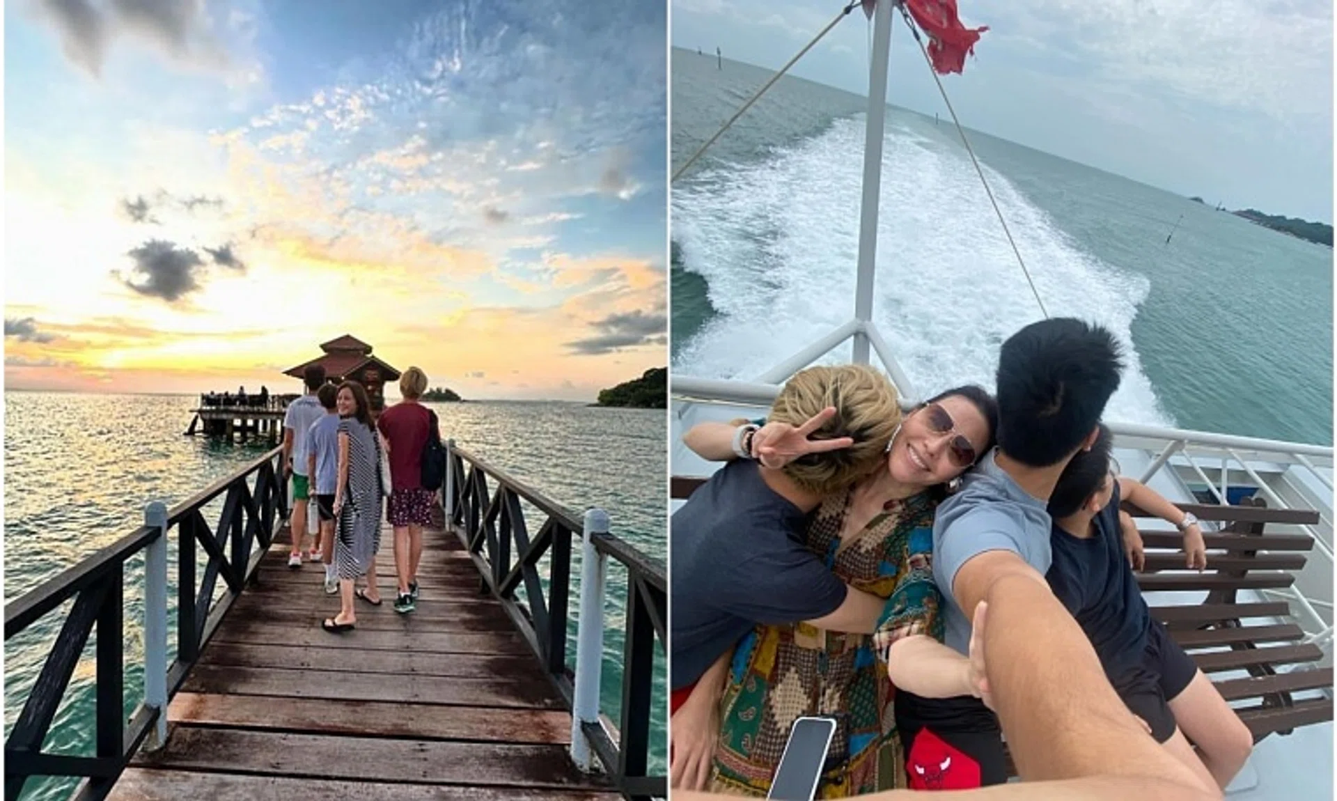 Zoe Tay is on vacation with her three sons in Bintan to enjoy the September school holidays.