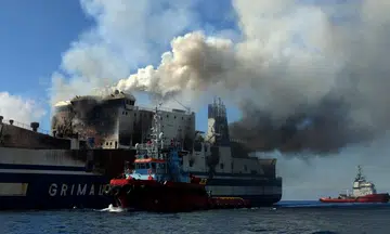 Passenger found alive on ferry ablaze off Greece