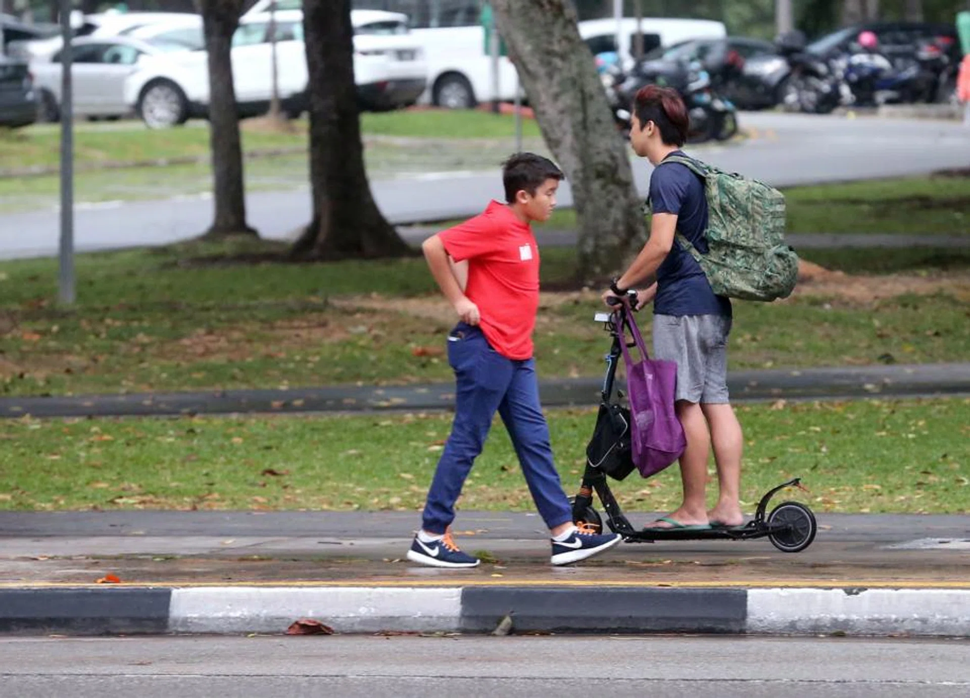 Personal mobility devices (PMDs) such as e-scooters were dangerously weaving in and out of pedestrians.