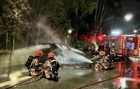 SCDF encourages drivers to keep fire extinguisher in vehicles