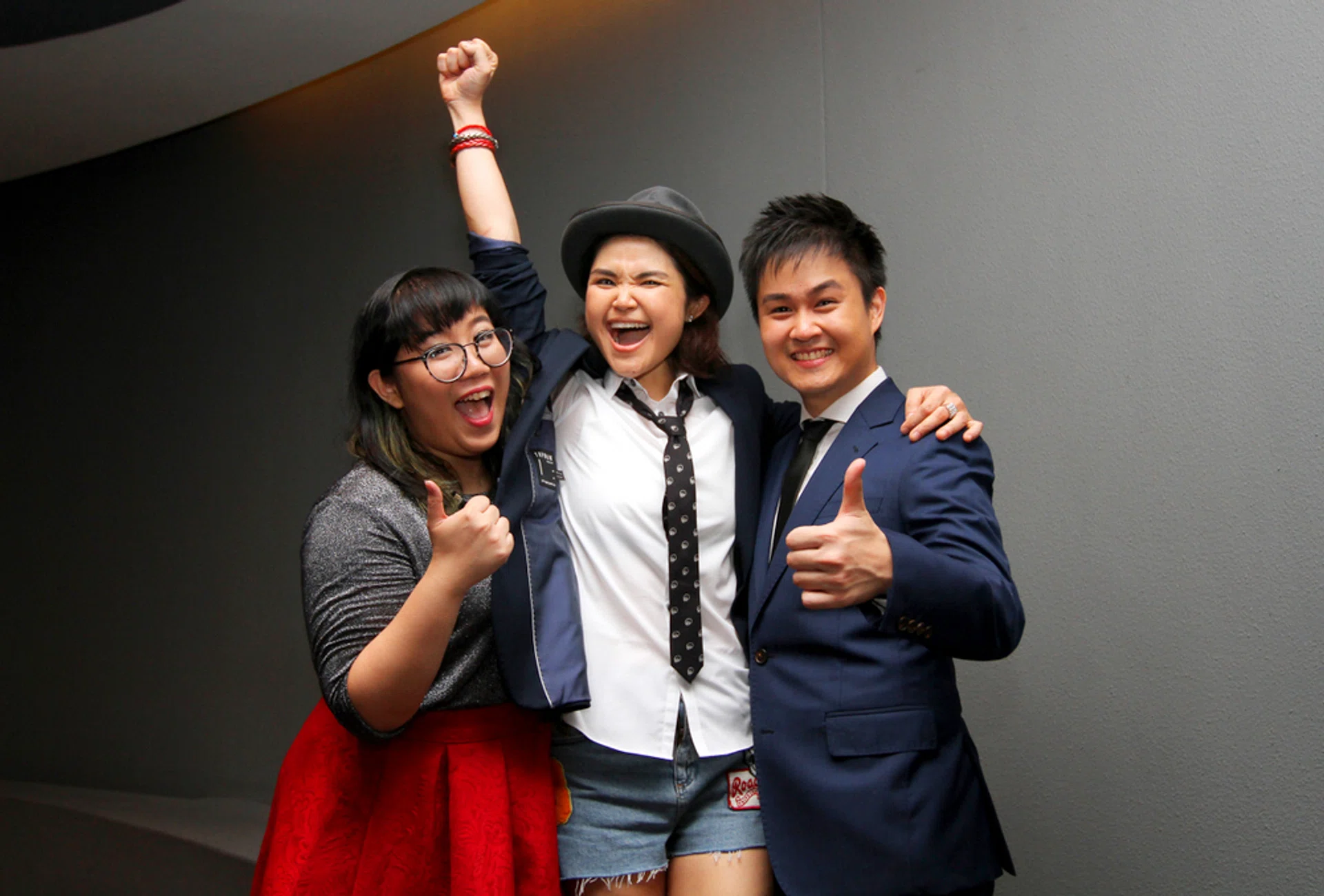 Elizabeth Low, Olinda Cho and Ng Chee Yang (left to right) - will be representing Singapore in reality TV singing competition China Super Vocal 2016 in late July.