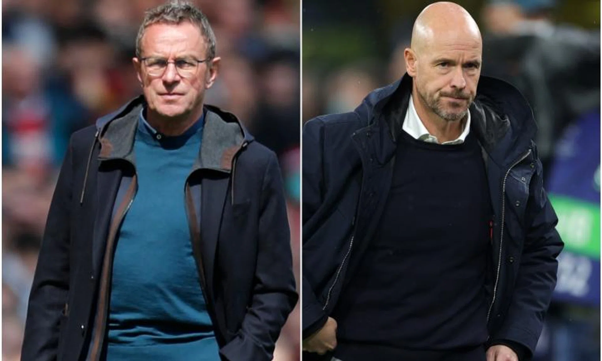 United's interim manager Ralf Rangnick (left) wants to help incoming manager Erik ten Hag in any way he can.