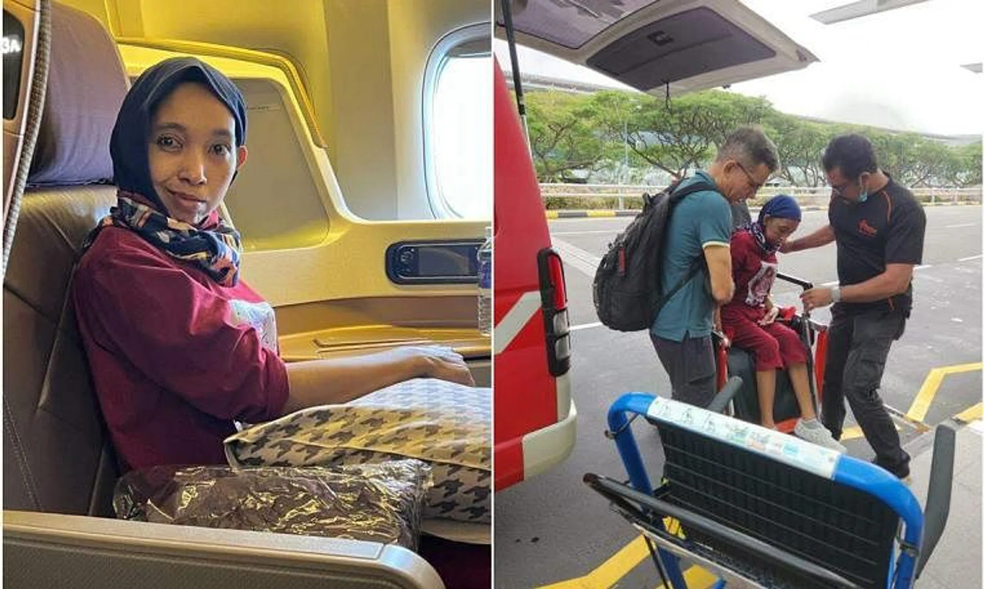 Ms Saripah Fitriyani was bleeding in her brain and had to undergo emergency surgery that same night.