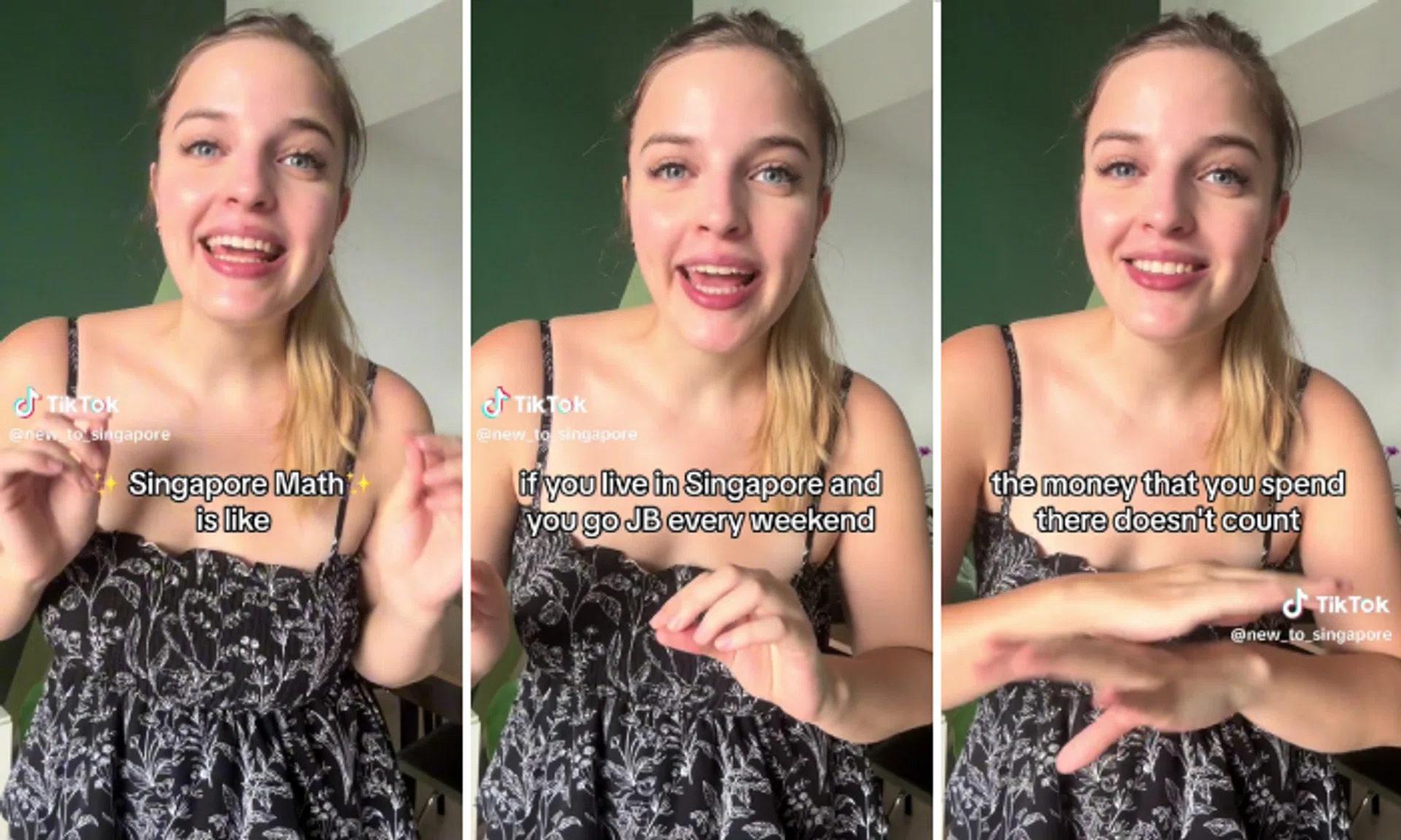 French TikToker Amandine Honvault explaining “Singapore math” in a video posted on Sunday (Oct 22). 