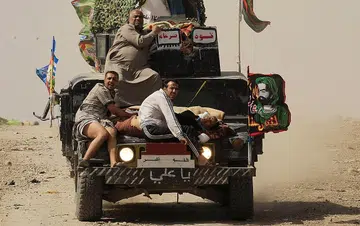 Iraqi forces on the march in Mosul