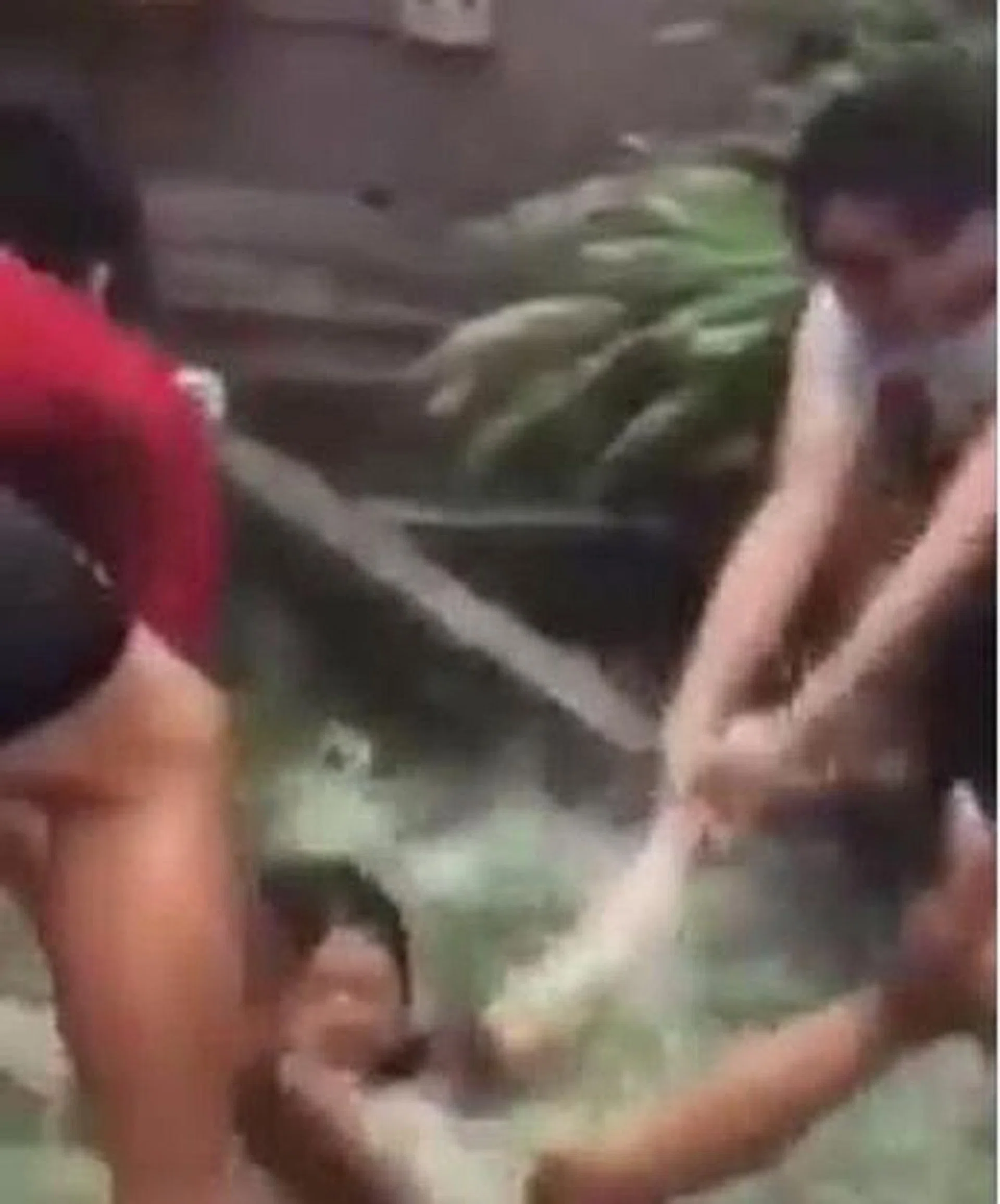 STRICTLY BANNED: Screen grabs showing Sheares Hall students conducting dunking activities on Wednesday.